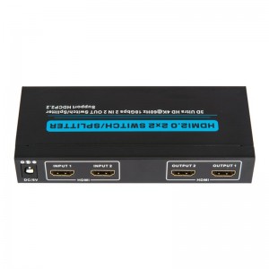 V2.0 HDMI 2x2 스위치 \/ 스플리터 지원 3D Ultra HD 4Kx2K @ 60Hz HDCP2.2