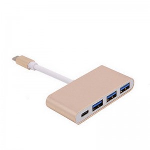 4-in-1 USB Type C-USB 3.0x3 + Type C 허브 어댑터