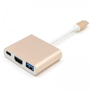 HDMI + USB 3.0 + 유형 C 허브 어댑터에 USB 유형 C