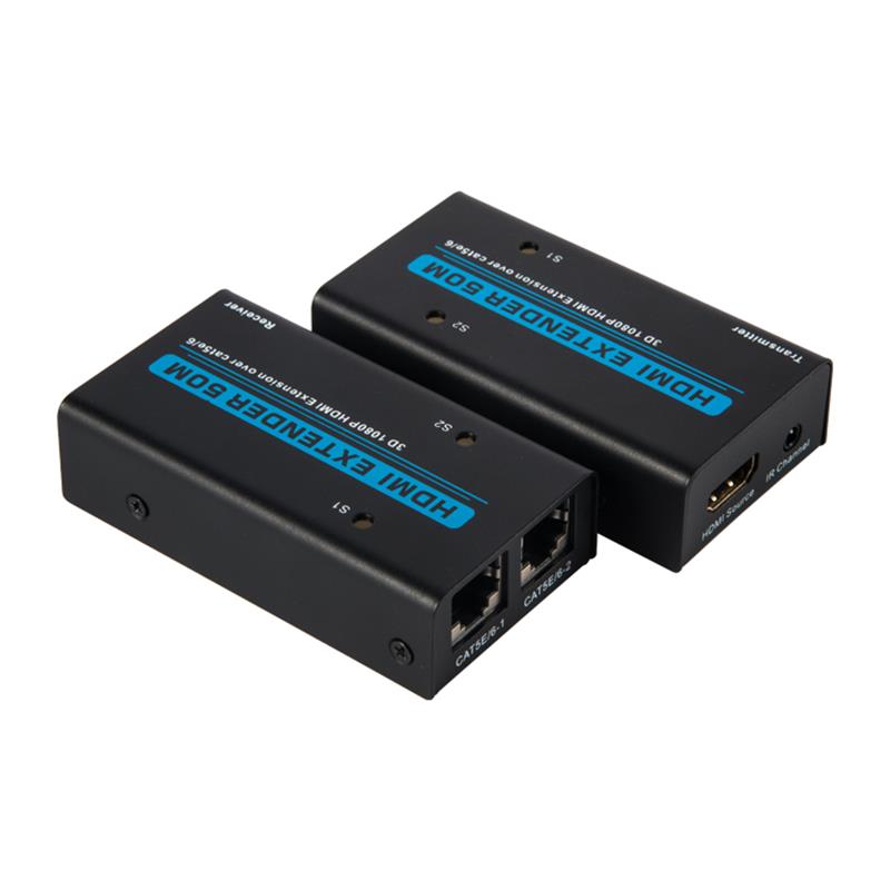 V1.3 HDMI Extender 50m over Dual cat5e \/ 6 케이블 지원 Full HD 1080P