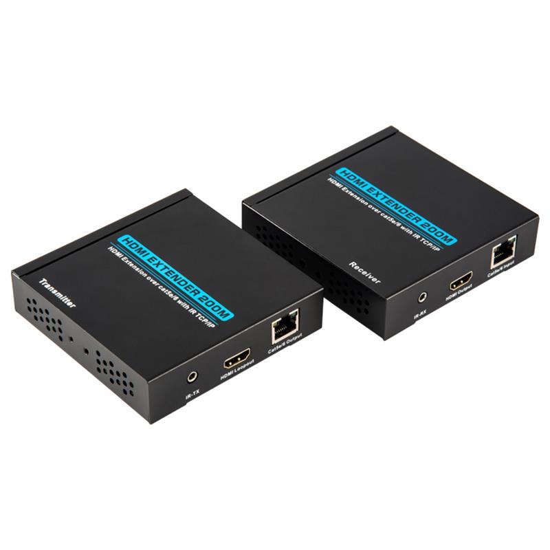 단일 cat5e \/ 6 케이블을 통한 V1.3 HDMI Extender 200m 풀 HD 1080P POE 지원